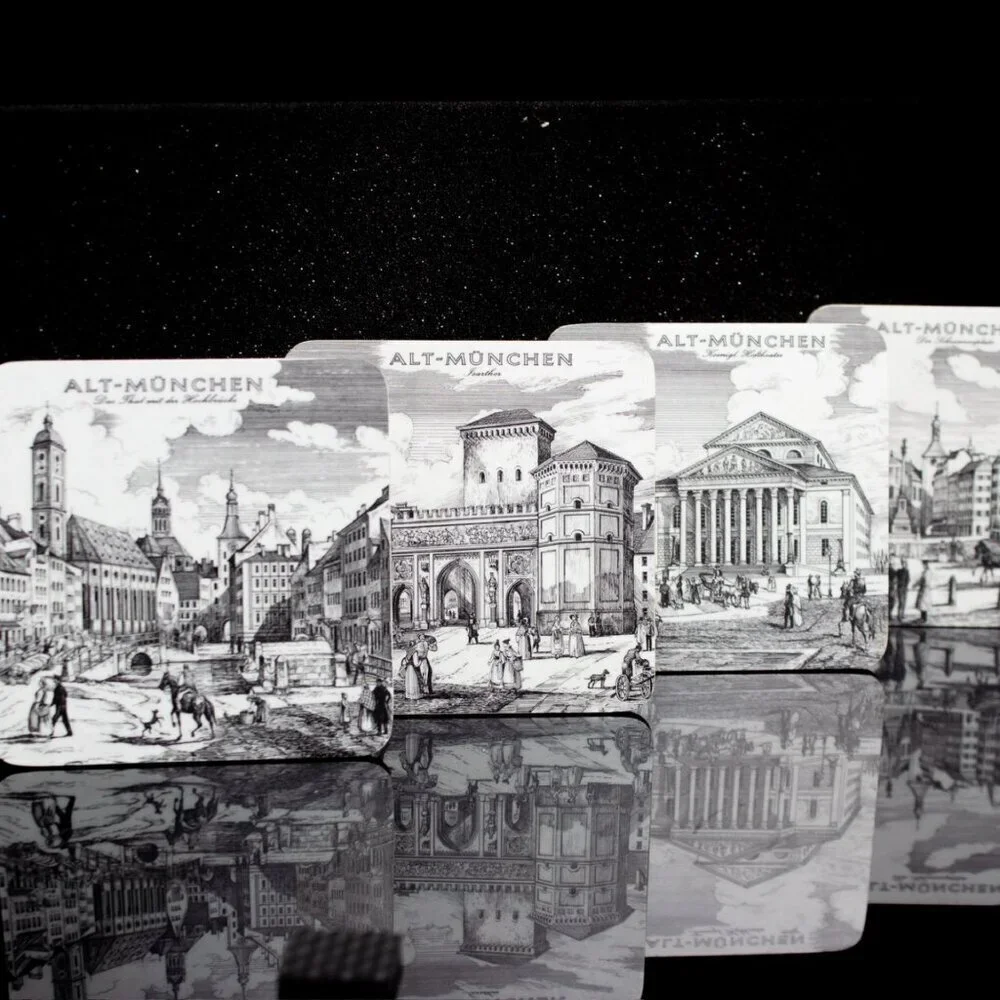 Vintage Alt-München Coasters By Schuberth  Set Of 4 - Picture 8 of 8